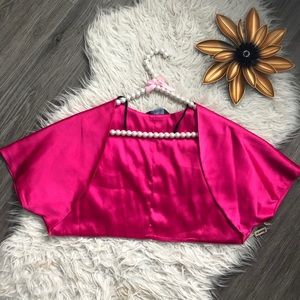 Hot Pink Satin Bolero Jacket BNWT